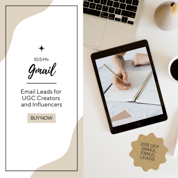 Gmail Email Leads for UGC Creators and Influencers