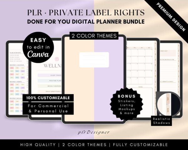 Beautiful Digital Planners PLR BUNDLE - LifeClinik 3