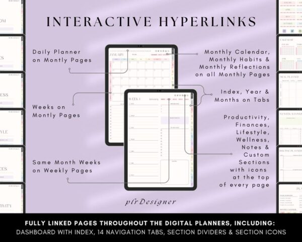 Beautiful Digital Planners PLR BUNDLE - LifeClinik 6