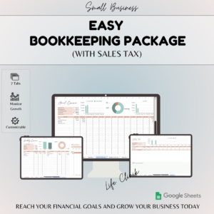 Small Business Ultimate Book Keeping With Sales Taxes - Life Clinik