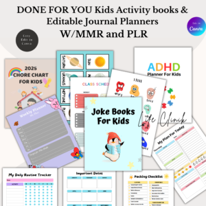 1. Kids Activity books and Editable Journal Planners BUNDLE - Life Clinik