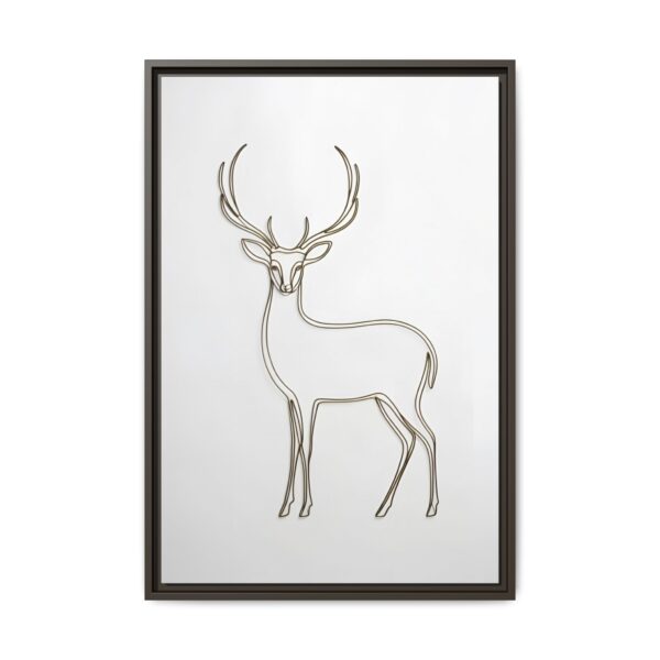 Framed Deer Art Print, Modern Wall Decor, Minimalist Canvas, Rustic Home Decoration, Gift for Nature Lovers, Holiday Artwork