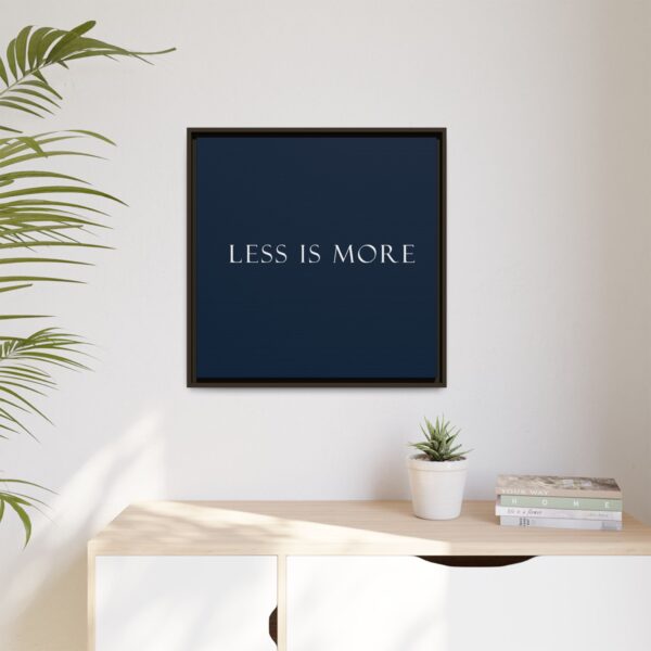 Minimalist Framed Canvas Print, Wall Art, Modern Decor, Inspiring Quote, Home Office Art, Gift for Minimalists