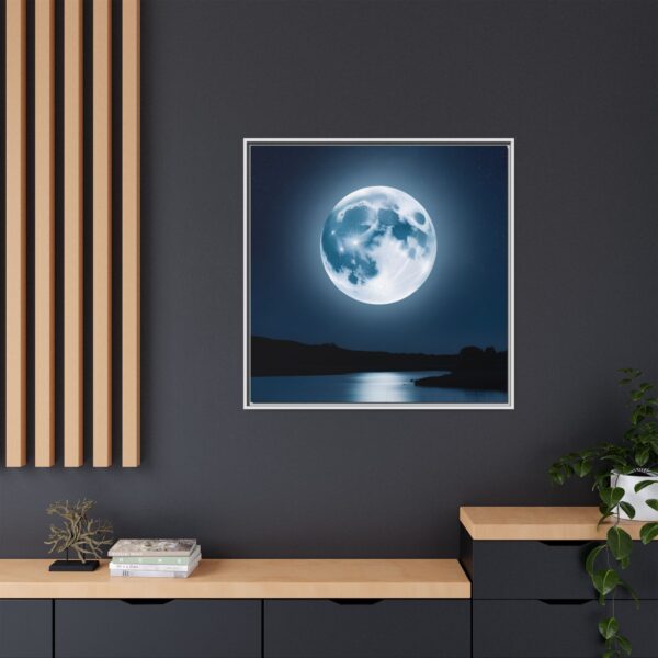 Moonlit Landscape Wall Art, Framed Print, Home Decor, Night Sky Art, Gift for Nature Lovers, Bedroom Decor, Lunar Photography