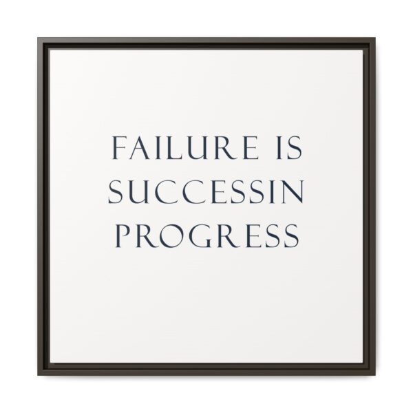 Motivational Wall Art, Framed Canvas Print - 'Failure is Success in Progress' - Inspirational Home Decor, Gift for Students, Office Decor