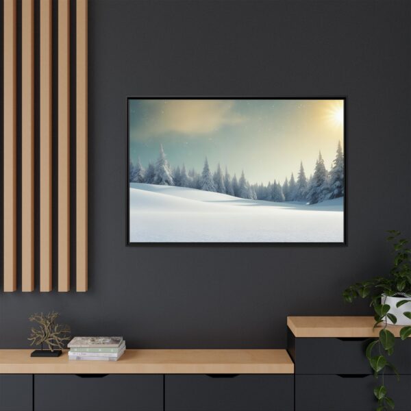 Winter Wonderland Framed Canvas Art, Cozy Home Decor, Holiday Gift, Nature Wall Art, Winter Landscape Decoration, Seasonal Artwork