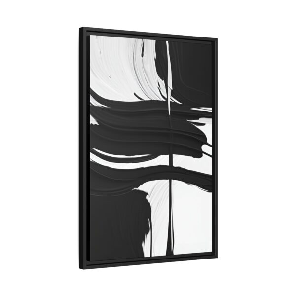 Modern Abstract Framed Canvas Art, Minimalist Wall Decor, Black and White Artwork, Home Aesthetic, Gift for Art Lovers