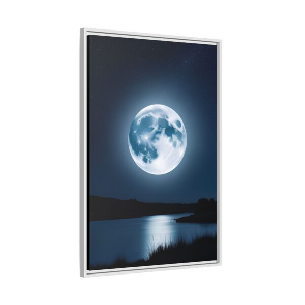 Framed Moonlit Canvas Art Print, Celestial Decor for Home, Inspirational Wall Art, Night Sky Decor, Gifts for Astronomers