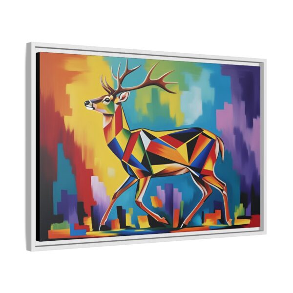 Colorful Geometric Deer Canvas Art, Modern Wall Decor, Deer Themed Home Decor, Colorful Wall Art, Gift for Animal Lovers