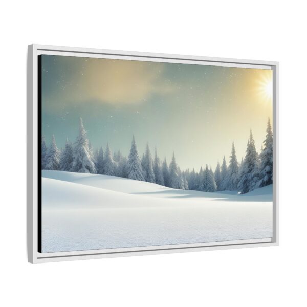 Winter Wonderland Framed Canvas Art, Cozy Home Decor, Holiday Gift, Nature Wall Art, Winter Landscape Decoration, Seasonal Artwork