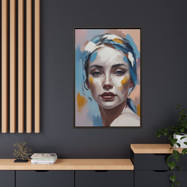 Framed Canvas Art Print, Colorful Abstract Portrait Wall Decor, Unique Gift for Art Lovers, Home Decor for Modern Spaces, Birthday Gift