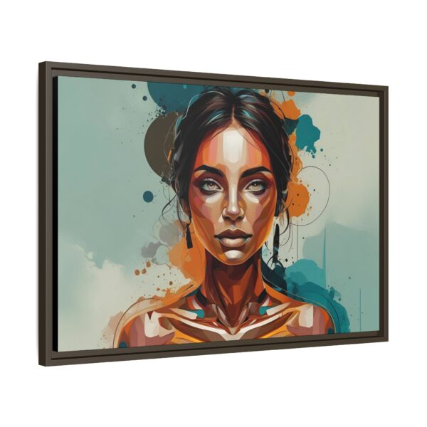 Multi-color Framed Canvas Art - Modern Female Portrait, Home Décor, Wall Art, Gift for Her, Living Room, Office Decoration