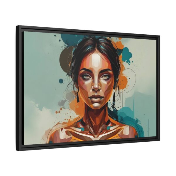 Multi-color Framed Canvas Art - Modern Female Portrait, Home Décor, Wall Art, Gift for Her, Living Room, Office Decoration