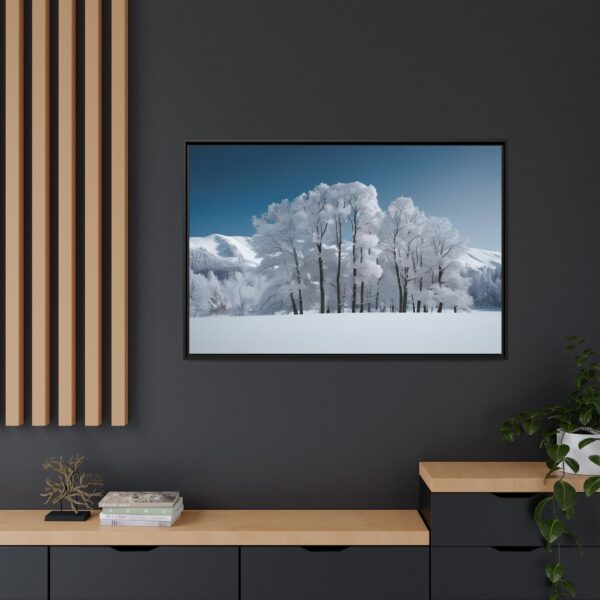 Framed Matte Canvas Art - Winter Landscape, Home Decor, Wall Art, Gift for Nature Lovers, Cozy Aesthetic, Winter Decorations