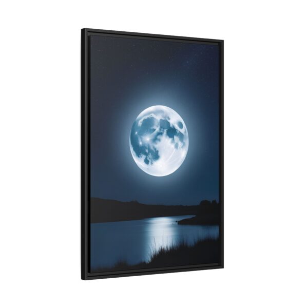 Framed Moonlit Canvas Art Print, Celestial Decor for Home, Inspirational Wall Art, Night Sky Decor, Gifts for Astronomers