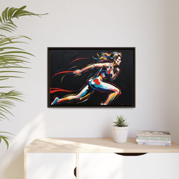 Vibrant Runner Art Print, Athletic Wall Art, Inspirational Decor, Gift for Sports Lovers, Motivational Canvas