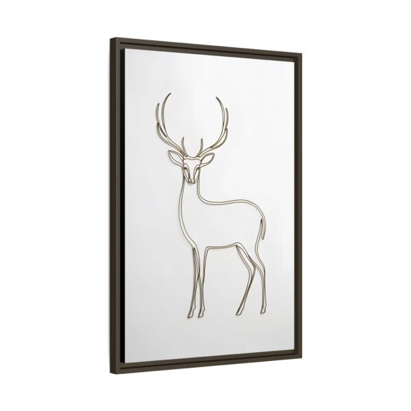 Framed Deer Art Print, Modern Wall Decor, Minimalist Canvas, Rustic Home Decoration, Gift for Nature Lovers, Holiday Artwork