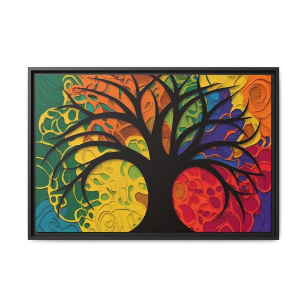 Multi-Color Tree of Life Canvas Wall Art, Colorful Decor, Home Decoration, Gift for Art Lovers, Vibrant Living Room Artwork