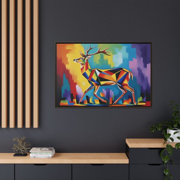 Colorful Geometric Deer Canvas Art, Modern Wall Decor, Deer Themed Home Decor, Colorful Wall Art, Gift for Animal Lovers