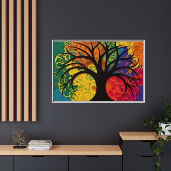 Multi-Color Tree of Life Canvas Wall Art, Colorful Decor, Home Decoration, Gift for Art Lovers, Vibrant Living Room Artwork