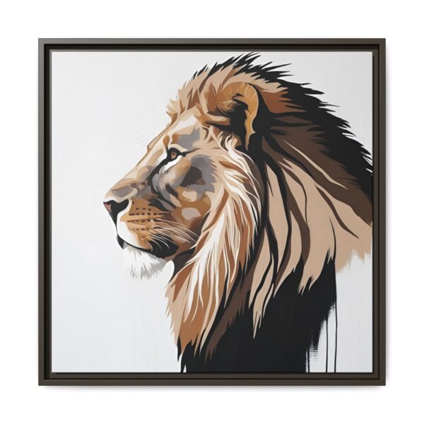 Majestic Lion Canvas Art Print, Wildlife Home Decor, Animal Lover Gift, Wall Art for Living Room, Framed Artwork