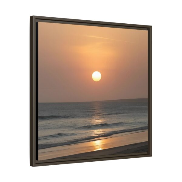 Framed Sunset Canvas Print, Coastal Home Decor, Wall Art, Beach Photography, Living Room Decor, Gift for Ocean Lovers