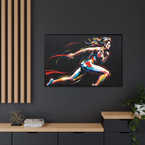 Vibrant Runner Art Print, Athletic Wall Art, Inspirational Decor, Gift for Sports Lovers, Motivational Canvas