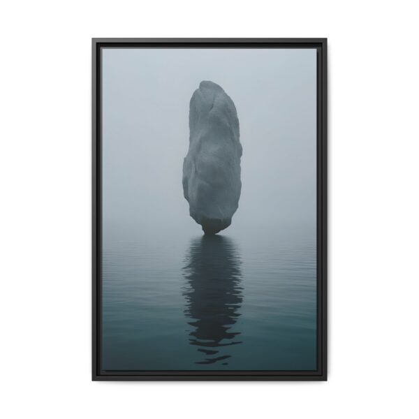 Framed Matte Canvas Art Print - Serene Water Reflection, Home Decor, Minimalist Wall Art, Gifts for Nature Lovers, Living Room Decor