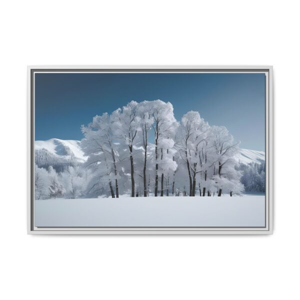 Framed Matte Canvas Art - Winter Landscape, Home Decor, Wall Art, Gift for Nature Lovers, Cozy Aesthetic, Winter Decorations