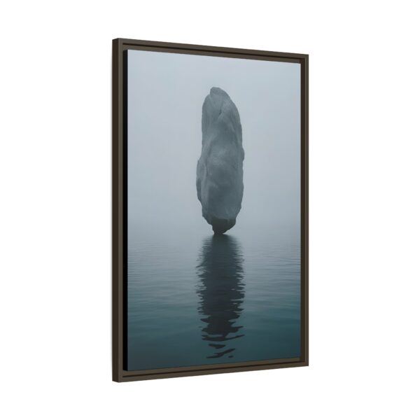 Framed Matte Canvas Art Print - Serene Water Reflection, Home Decor, Minimalist Wall Art, Gifts for Nature Lovers, Living Room Decor