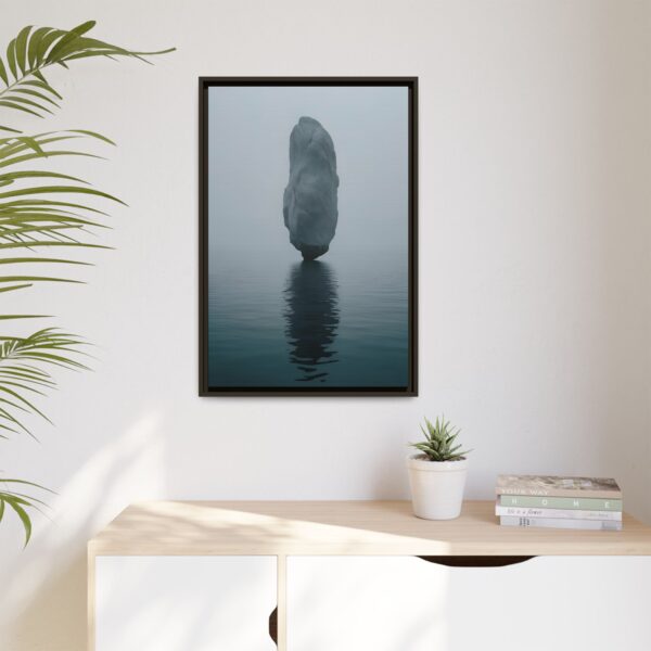 Framed Matte Canvas Art Print - Serene Water Reflection, Home Decor, Minimalist Wall Art, Gifts for Nature Lovers, Living Room Decor