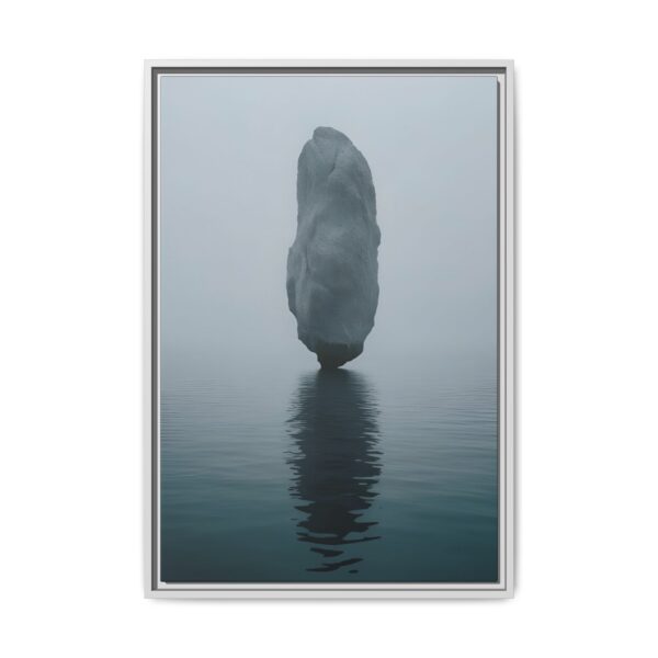 Framed Matte Canvas Art Print - Serene Water Reflection, Home Decor, Minimalist Wall Art, Gifts for Nature Lovers, Living Room Decor
