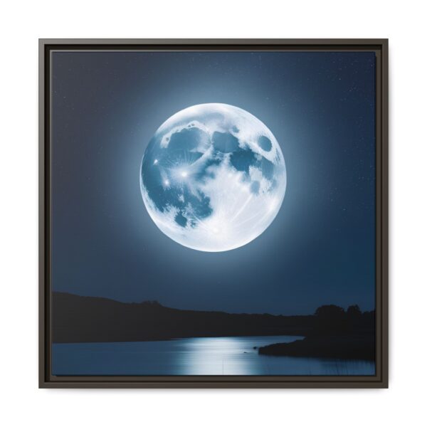 Moonlit Landscape Wall Art, Framed Print, Home Decor, Night Sky Art, Gift for Nature Lovers, Bedroom Decor, Lunar Photography