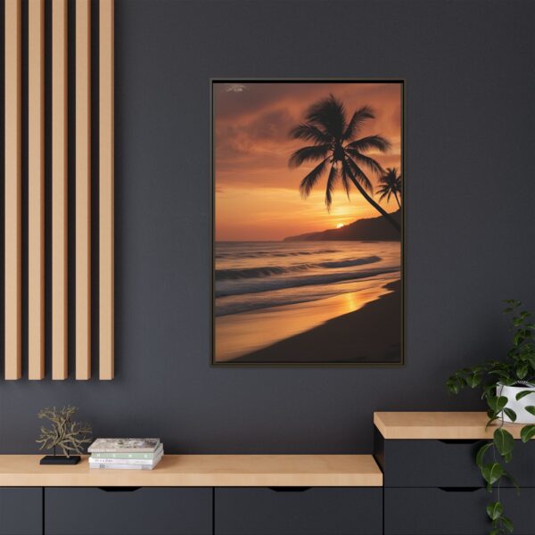 Sunset Beach Wall Art, Coastal Decor, Framed Prints, Tropical Vibes, Home Decoration, Gift for Beach Lovers