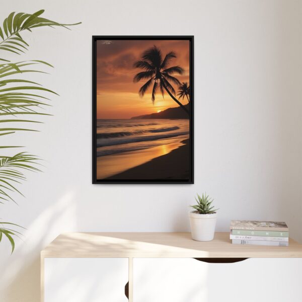 Sunset Beach Wall Art, Coastal Decor, Framed Prints, Tropical Vibes, Home Decoration, Gift for Beach Lovers