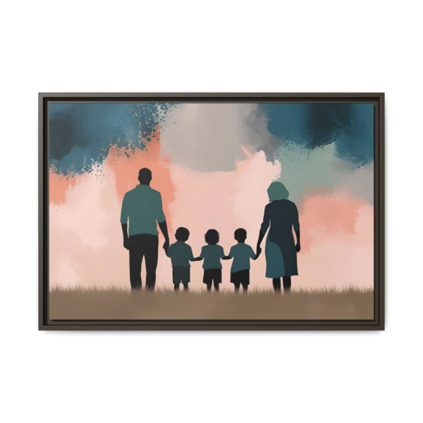 Family Silhouette Wall Art, Perfect for Home Decor, Gifts for Parents, Family Gatherings, Kids Room Decoration, Colorful Framed Canvas