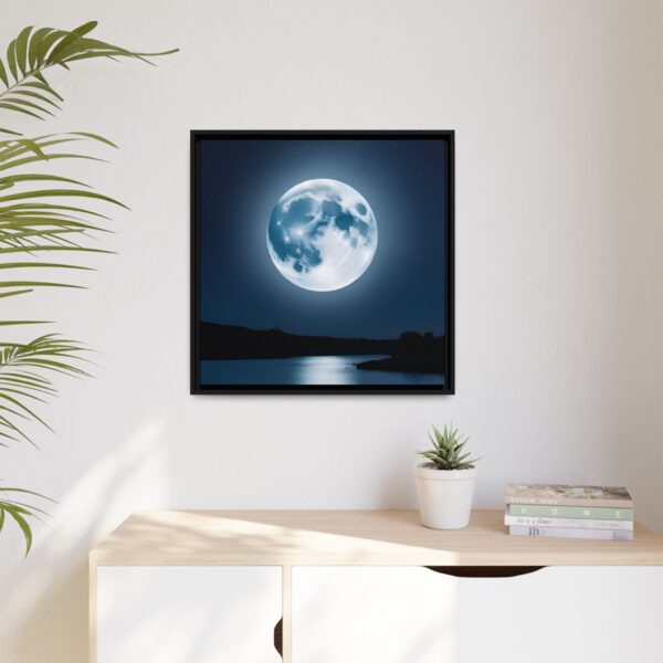 Moonlit Landscape Wall Art, Framed Print, Home Decor, Night Sky Art, Gift for Nature Lovers, Bedroom Decor, Lunar Photography