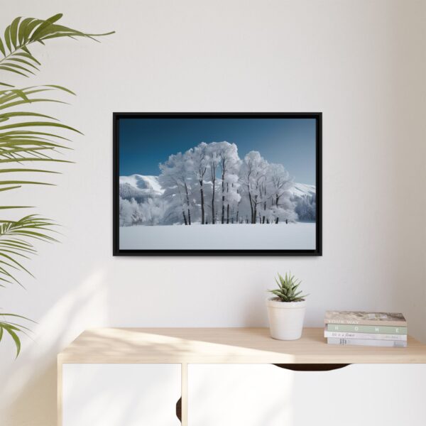 Framed Matte Canvas Art - Winter Landscape, Home Decor, Wall Art, Gift for Nature Lovers, Cozy Aesthetic, Winter Decorations