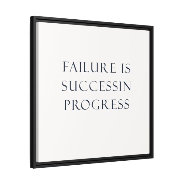 Motivational Wall Art, Framed Canvas Print - 'Failure is Success in Progress' - Inspirational Home Decor, Gift for Students, Office Decor