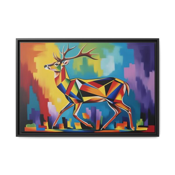 Colorful Geometric Deer Canvas Art, Modern Wall Decor, Deer Themed Home Decor, Colorful Wall Art, Gift for Animal Lovers