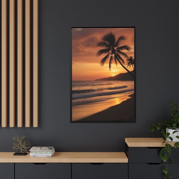 Sunset Beach Wall Art, Coastal Decor, Framed Prints, Tropical Vibes, Home Decoration, Gift for Beach Lovers