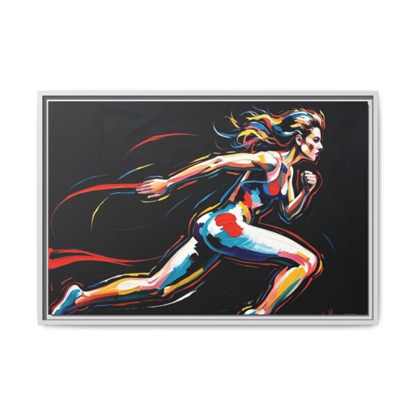 Vibrant Runner Art Print, Athletic Wall Art, Inspirational Decor, Gift for Sports Lovers, Motivational Canvas