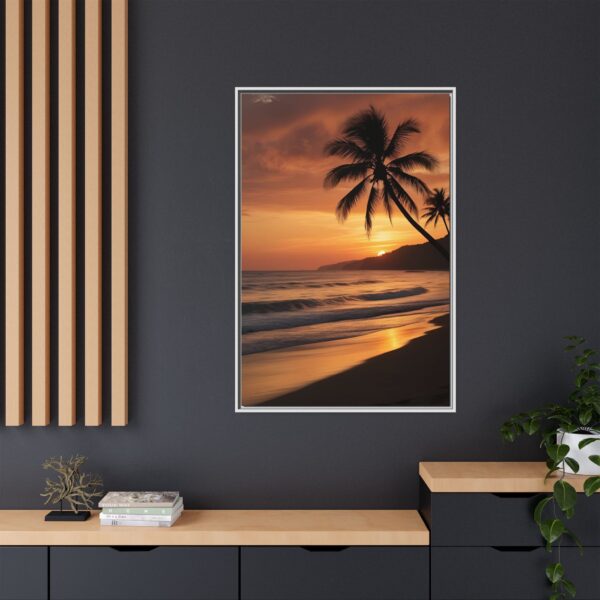 Sunset Beach Wall Art, Coastal Decor, Framed Prints, Tropical Vibes, Home Decoration, Gift for Beach Lovers