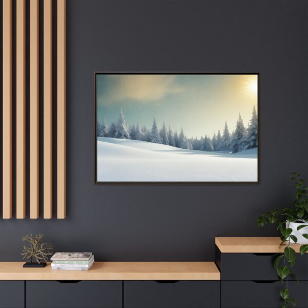 Winter Wonderland Framed Canvas Art, Cozy Home Decor, Holiday Gift, Nature Wall Art, Winter Landscape Decoration, Seasonal Artwork