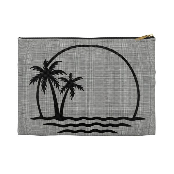 Tropical Vibes Accessory Pouch, Beach Travel Makeup Bag, Organizer for Summer Outings, Gift for Her, Palm Tree Zipper Pouch