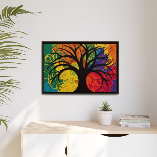 Multi-Color Tree of Life Canvas Wall Art, Colorful Decor, Home Decoration, Gift for Art Lovers, Vibrant Living Room Artwork