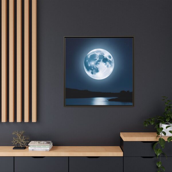 Moonlit Landscape Wall Art, Framed Print, Home Decor, Night Sky Art, Gift for Nature Lovers, Bedroom Decor, Lunar Photography