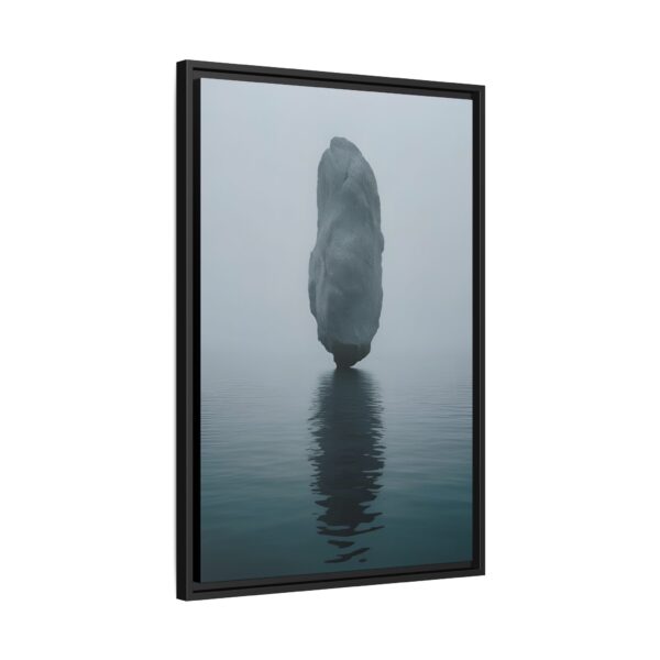 Framed Matte Canvas Art Print - Serene Water Reflection, Home Decor, Minimalist Wall Art, Gifts for Nature Lovers, Living Room Decor