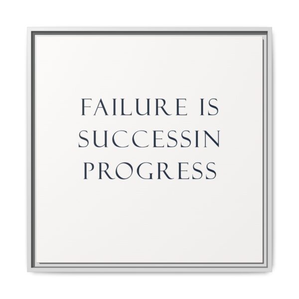 Motivational Wall Art, Framed Canvas Print - 'Failure is Success in Progress' - Inspirational Home Decor, Gift for Students, Office Decor
