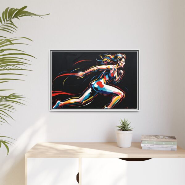 Vibrant Runner Art Print, Athletic Wall Art, Inspirational Decor, Gift for Sports Lovers, Motivational Canvas